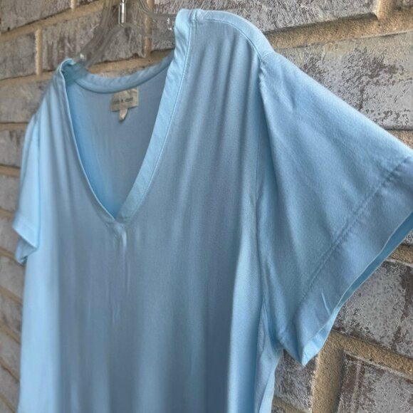 Cloth & Stone Short Sleeve V-Neck Hi-Low T-Shirt Women's Size M - Picture 7 of 8